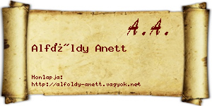 Alföldy Anett névjegykártya